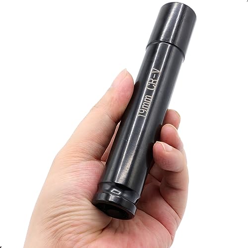 Image of 1 /2 inch Drive by 19mm Deep Impact Socket, Heat-Treated CR-V Steel 6 inch Length, 6-Point Metric Size (19mm)