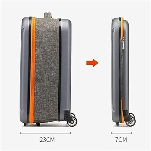 Luggage Travel Gear Luggage Foldable Carry On Luggage Hard Case Luggage Portable Combination Lock Suitcases(B,24in)4