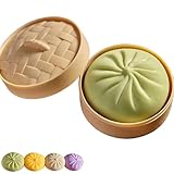 2026 Nuevo Gigante de Dumpling Brillo, Juguete Suave Gigante con Caja de Vapor, Juguete Cómico para Aliviar la Ansiedad, Colores Mixtos, Pasta Suave para Descomprimir al Apretar (Green)