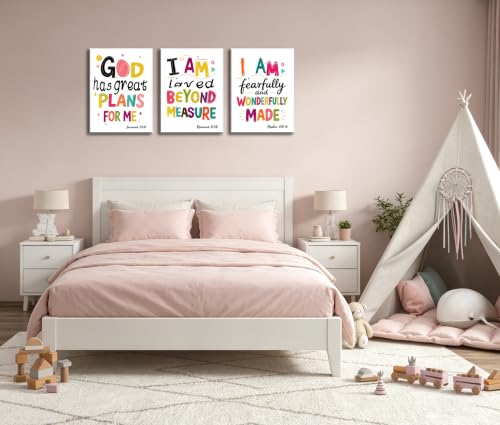 Image of Frimeeme Girls Canvas Wall Art, 12x16 Inch Each, Set of 3