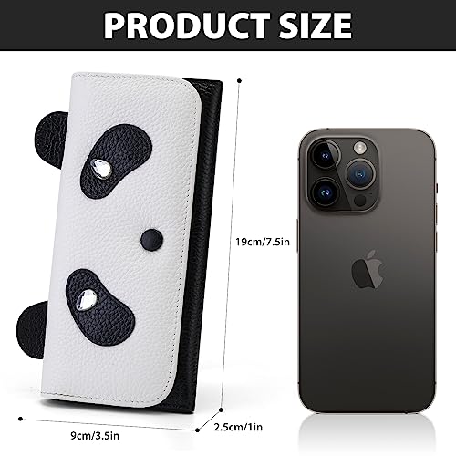 Genuine Leather Cute Panda Envelop Wallet Clutch4