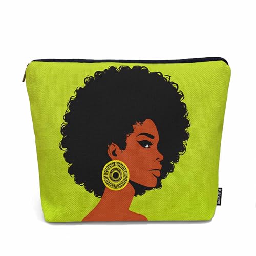 Kalygon African American Woman Makeup Bag Toiletry Organizer