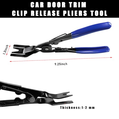 Image of Panel Clip Removal Plier, Automotive Door Panel Upholstery Trim Clips Removal Tool Pliers, Remove Push Pin and Press in Trim Clip Fasteners Lift Action Plier, Car Accessories (Blue)