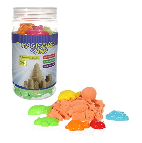 Preisvergleich Produktbild Cepewa Magischer Sand 500g Dose 6 Förmchen Knetsand Modeliersand 15,98¤ / 1kg