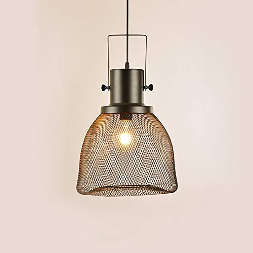 Suspension Géométrique en Métal Noir, Luminaire de Lustre Haut de Gamme E27 Nordique