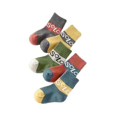 5 pairs - 's comfortable, delicate, sweat-absorbent, non-slip, cute sports breathable mid-tube socks - [SOLO] - S size