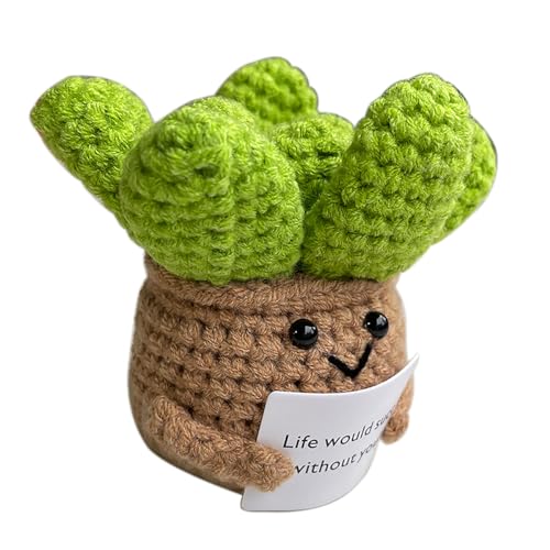 Plush Crochet Aloe In Brown Pot