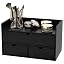 Black 3 Drawers with Shelf