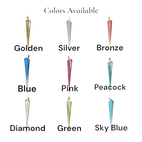 Image of Colorful Glitter Liquid Paste Cones for Arts & Crafts Material, Lippan Art and Decorative Purposes Pack of 8 Cones (Silver)