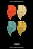  Notizbuch: Retro Fecht Masken - Lustiges Fechten Notizbuch. Fechten Zubehör & Fecht Geschenk Idee für Fechter.