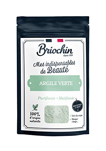 Argile Verte naturelle JACQUES BRIOCHIN 200g masque matifiant visage pores