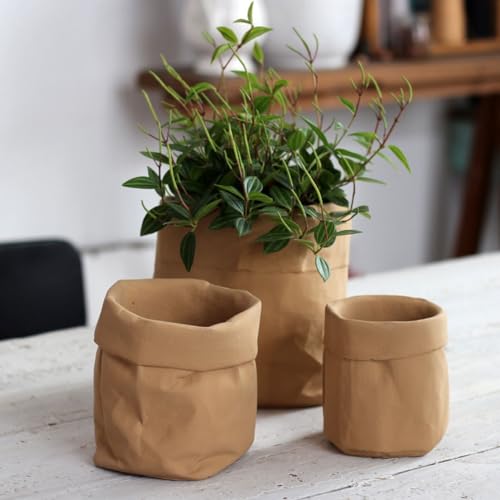 Pots de fleurs simples de style moderne effet ciment texturé S - 5