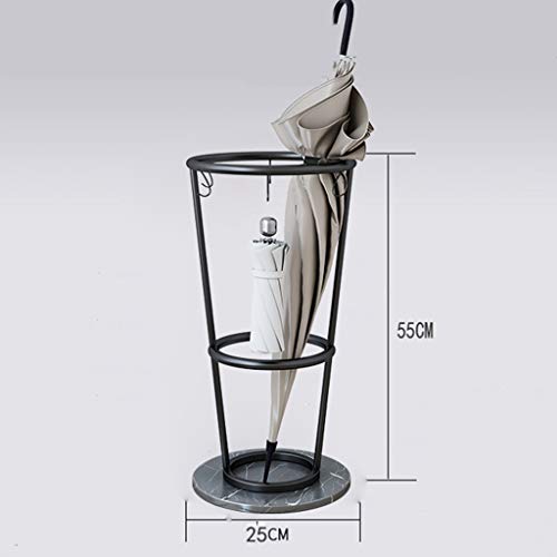 Support de parapluie en fer forgé haut de gamme et socle marbre véritable