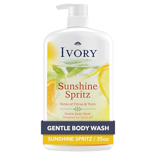 Image of Ivory Body Wash, Designed for the Whole Family, Gentle Formula, Free of Dyes Heavy Perfumes, Parabens & Phthalates, Sunshine Spritz Scent, 35 oz