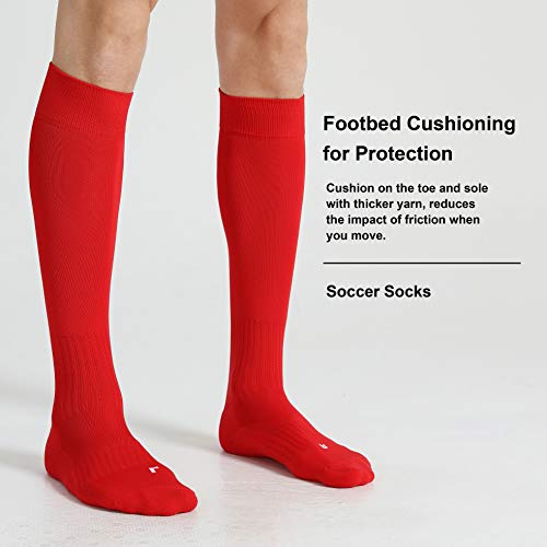 Image of CS CELERSPORT 2 /3 Pack Soccer Softball Baseball Socks for Youth Kids Adult Multi-Sport Compression Knee High Socks