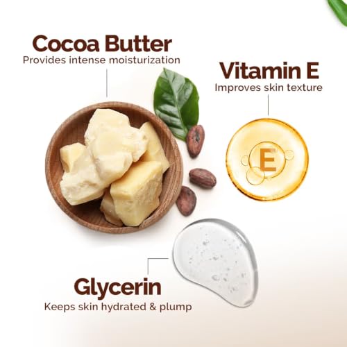 Image of Mamaearth Cocoa Rich Moisturizing Body Lotion with Cocoa Butter & VitaminE for Deep 48H Moisturization 400ml For Very Dry Skin | 7in1 Total Care Benefits | 100% Natural Butter | Non-Greasy Smooth Skin