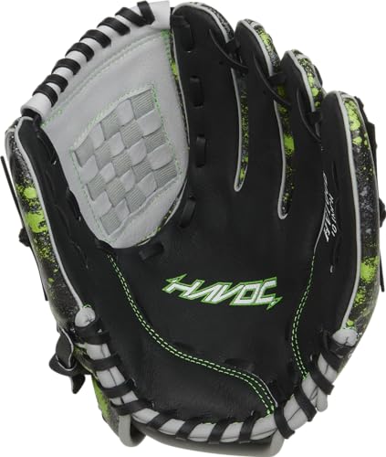 Easton | HAVOC Baseball Glove | Right Hand Throw | 10" - Basket Web | Black/Optic Green - image 2
