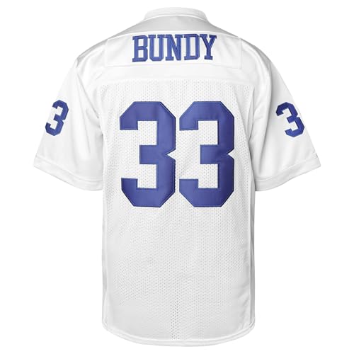Al Bundy 33 Polk High Men's Football Jersey, Blue Sports Shirt 90S Hip Hop Clothing S-3XL (Large,33 Al White) - image 3