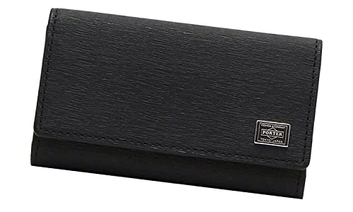 [ポーター] カレント キーリング付き キーケース CURRENT-052-02206 本革 (牛ステア（エンボス加工）, 1.black(ブラック))