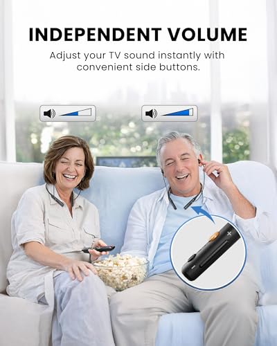 Image of Avantree Aura Loop Dual - Next-Gen Wireless Auracast TV Earbuds, Includes Two Pairs for Shared Listening, 3 EQ Modes with Voice Clear for Seniors & Hard of Hearing, Supports One-to-Many Connection
