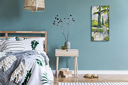 Horloge sur toile silencieuse art moderne décoration murale chambre 30x60cm