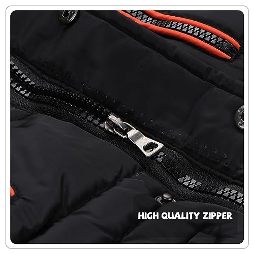 Boys Winter Puffer Coat Girls Fur Collar Hoodie Jacket Kid Zip Up Warm Outerwear2