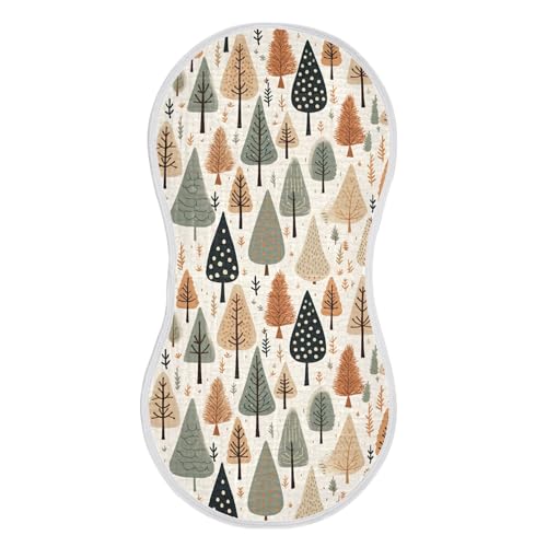 xigua Christmas Tree Pattern Baby Burp Cloths for Newborn Boys and Girls 1 Pack, Soft & Absorbent Cotton Baby Burp Cloth, Baby Washcloths, Newborn Towel, Burp Rags