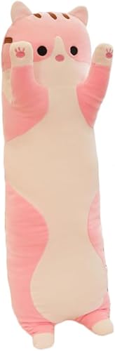 Miniatura 8 de Almohada larga de felpa de gato, linda almohada de cuerpo largo de peluche, animales de peluche, peluche de gato, muñeca de gato de felpa suave,