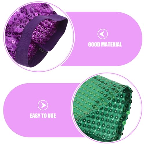 Accessoires de costume brillants avec guêtres à paillettes de carnaval