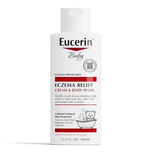 Image of Eucerin Baby Eczema Relief Cream Body Wash, Fragrance Free Eczema Body Wash for Babies with Colloidal Oatmeal 13.5 Fl Oz Bottle