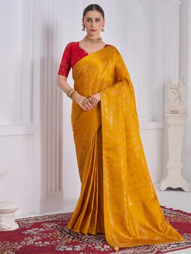AKHILAM kanjivaram silk saree in soft silk – image 3