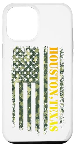 Hülle für iPhone 12 Pro Max Houston Texas Camouflage Usa Flag