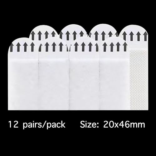 Image of 12 Pairs of Heavy Duty Strips Picture Hanging Tape and Hangers Velcro Strips for Easy and Secure Installation