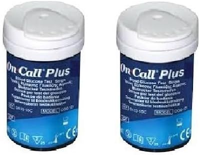 On Call Plus Blood Glucose Test Strips 100 Strips Glucometer Strip (2x50)