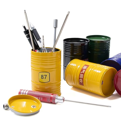 Aluminum Alloy 3.74\" Mini Oil Drum Barrel Fuel Tank Container Storage Box Fit for 1/10 1/8 RC Car