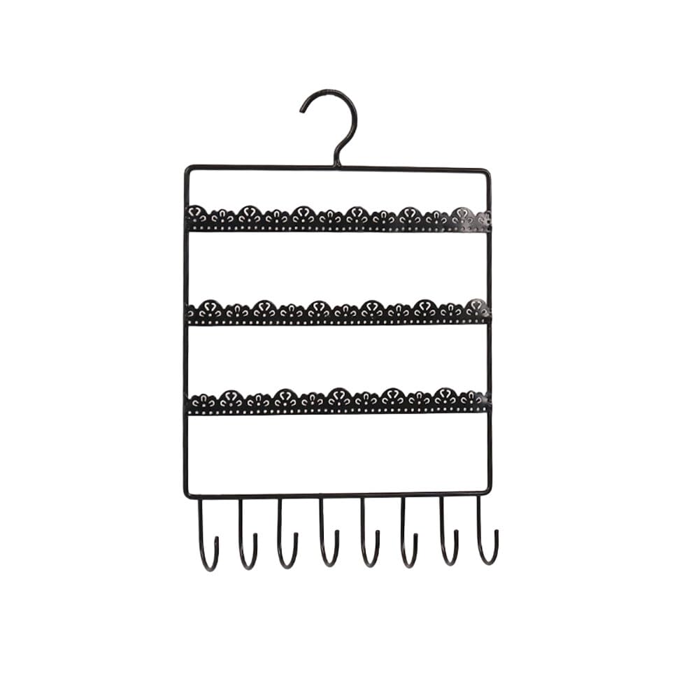 Hanging Jewelry Organizer, Earring Wall Holder Metal Jewelry Display Rack for Earrings Dangles Necklaces Bracelets Organizer - Iron Earrings Wall Rack for Dressing Room Bedroom (Small)