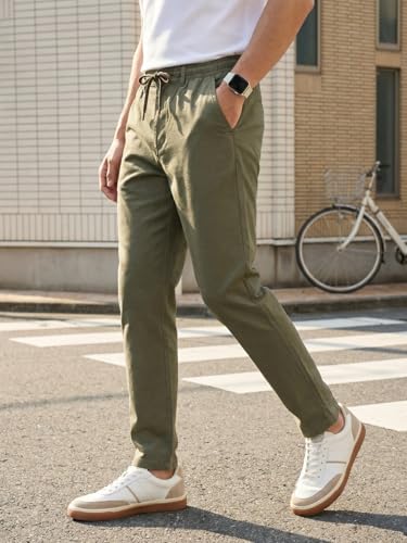 Image of Nobero Chino Pants for Men | Oversized Fit | Multiple Pockets | Elasticated Waist | Casual & Utility Wear