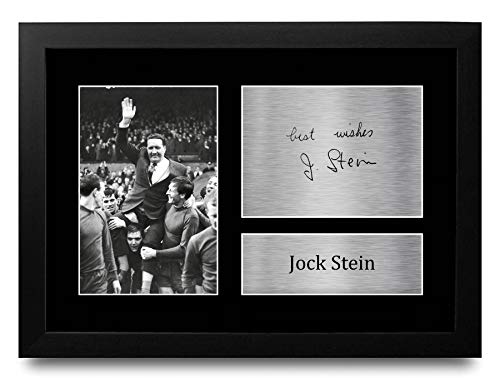 Autographe Jock Stein Celtic photo imprimée sous cadre A4 football