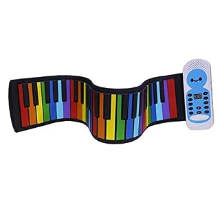 Piano roulé à la Main 49 Main Key Piano Roll Silicone Couleur Mini Enfants Beginner Portable Piano électronique Convient pour la Maison et la Maternelle (Color : Blue, Size : 78x13cm) - Les Beatles, Paul McCartney, John Lennon, RIngo Starr, George Harrison