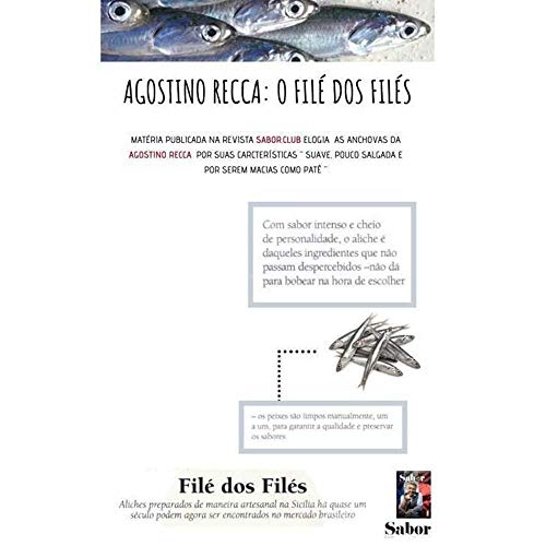 File Anchova Alici Italiano Agostino Recca em Azeite 710 gr