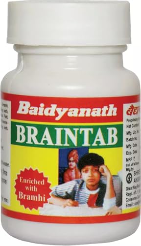 Image of Baidyanath Asli Ayurved BrainTab - 50 Tablets | Enriched with Brahmi & Shankhpushpi | Ayurvedic Herbal Formulation