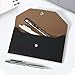 Carrotez PU Leather Cash Envelope Wallet, Reusable Envelope-Style Money Holder for Gifting, Money Envelope for Cash - Black