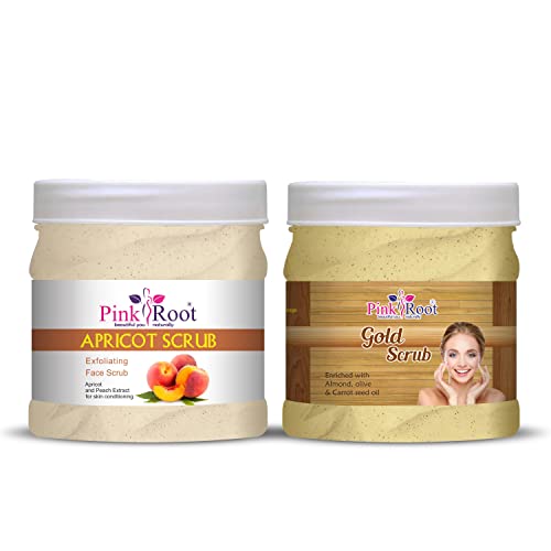 Image of Pink Root Gold Scrub 500gm with Apricot Scrub 500gm