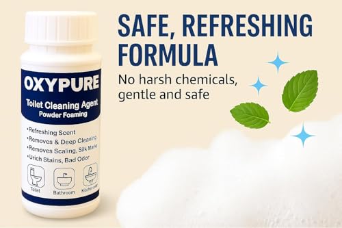 Image of oxypure toilet cleaning agent | Deep Cleaning Bathroom Cleaner | Removes Hard Stains, Limescale & Odor | Toilet Bowl Descaler | Multipurpose Bathroom Cleaner (Pack of 2)