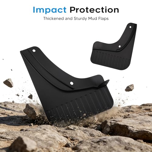 Image of Sunsdrew Mud Flap for 2020-2026 Kia Telluride Accessories - 4PCS Front & Rear Splash Guards - No-Drilling All Weather Exterior Mud Guards