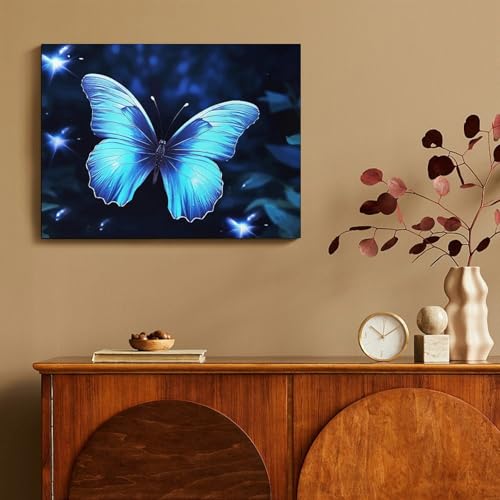 Décoration murale papillon bleu : une œuvre d'art pour votre intérieur - 5