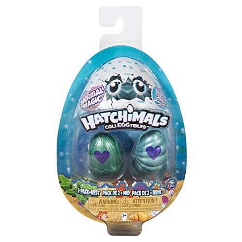 Hatchimals CollEGGtibles, Mermal Magic 2 Pack + Nest with Season 5 (Styles May Vary)