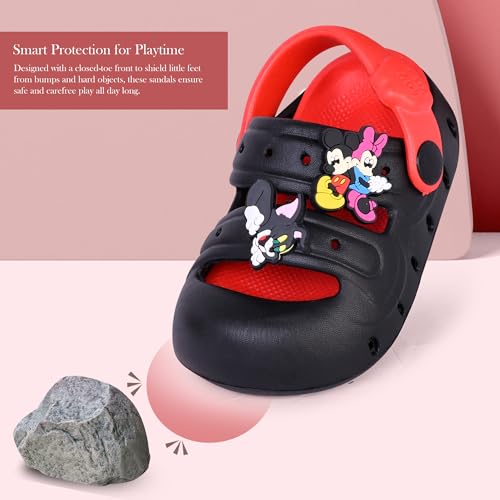 Image of GLJ Kids Comfort Clogs Sandals For Boy And Girl, 1 to 4 Years, Two-Strap Design, Easy To Wear Slip On, Dust and Waterproof, 7101