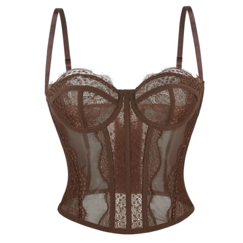 Shapewear sujetador gótico de malla fina y tanga reductor de abdomen para mujer atractiva