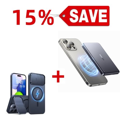 TORRAS Magnetic Case & Magnetic MiniMag Power Bank, 10,000mAh - Buy Together to Save 15%